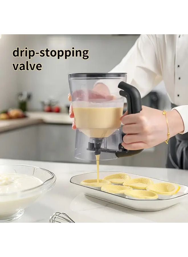 Black Batter Dispenser With Measuring Scale Large Capacity Funnel Cup For Baking - Image 2